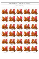Thanksgiving Counting By 5's Counting Math Worksheet With Answer Key