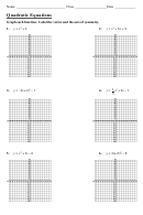 Graphing Quadratic Equations Worksheet