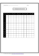 Multiplication Blank Chart Worksheet With Answer Key