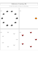 Halloween Counting Worksheet With Answer Key