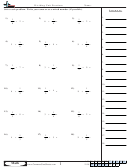 Dividing Unit Fractions Worksheet With Answer Key