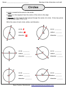 Circles Worksheet With Answer Key