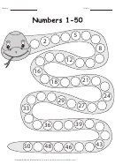 Snake Counting Math Worksheets With Answer Key Printable pdf