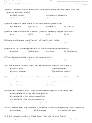 Periodic Table Practice Worksheet With Answer Key - Regents Chemistry, Mr. Dolgos