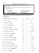 Plural Possessive Nouns Worksheet Printable pdf