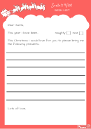 Christmas Wish List Template Printable pdf