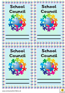 School Council Badges Templates