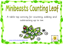 Minibeasts Counting Leaf Template