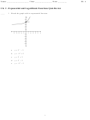 Exponential And Logarithmic Functions Worksheet With Answer Key Printable pdf