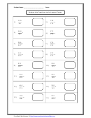 Reduce The Fractions To Its Lowest Terms Worksheet With Answer Key