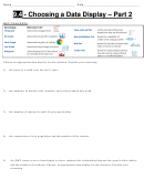 Choosing A Data Display Form Worksheet - Part 2 Printable pdf