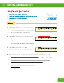 Length And Perimeter Measurement Worksheet Printable pdf