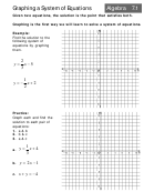 Algebra 7.1 Graphing A System Of Equations/graphing Inequalities Etc. Worksheet