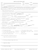 Airplane Survey Questionnaire Template