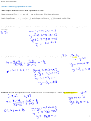 Math 2303 Section 4.2 Writing Equations Of Lines Worksheet With Answers - University Of Houston