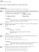 Elements, Radioactivity, And The Periodic Table Worksheets With Answer Key, 2015 Printable pdf
