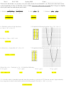 Mat 190 Test Worksheet With Answer Key, 2008 Printable pdf