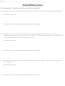 Word Problems Worksheet Printable pdf