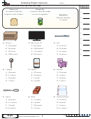 Estimating Weight (American) Worksheets With Answer Key Printable pdf