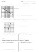 Point-Slope And Slope-Intercept Form Worksheet Printable pdf