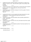 Algebra 1 Unit 3 Math Worksheet
