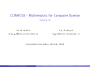 Comp232 - Mathematics For Computer Science - Ali Moallemi, Iraj Hedayati - Concordia University