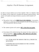 Algebra 1 Part B Summer Assignment - Fall River Public Schools Printable pdf