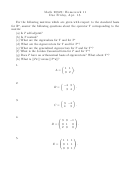 Math 20820: Homework 11 - University Of Notre Dame