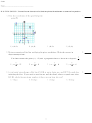 Multiple Choice Math Worksheet With Answer Key Printable pdf