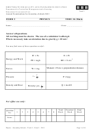 Physics Worksheet - Annual Examinations For Secondary Schools, 2013