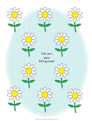 Petals Counting Activity Sheet Printable pdf