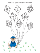 Kite Pieces Counting Activity Sheet