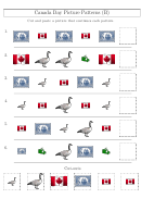 Canada Day Picture Pattern Worksheet With Answer Key Printable pdf