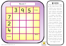 Two Digit Number Game Board Template