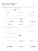 Math 113 (calculus Ii) Test 4 Form A With Answer Key - Brigham Young University