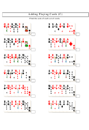 Adding Playing Cards (C) Worksheet With Answer Key Printable pdf