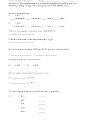 Math Pretest 1 Expanded Form Worksheet - 4th Grade, 2010 Printable pdf