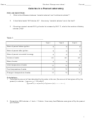Calories In A Peanut Laboratory Report Template - Student Response Sheet Printable pdf