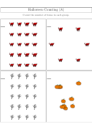 Halloween Counting (a) Worksheet With Answers