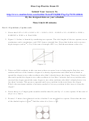 Hua Cup Practice Exam 3 - Word Problem Worksheet