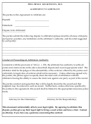 Agreement To Arbitrate Template - Pre-Trial Solutions, Inc. Printable pdf