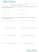 Writing Linear Equations Worksheet With Answers - Kids Smart Education