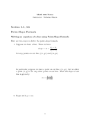 Point-slope Formula, Different Forms Of Linear Equations Worksheet By Nicholas Husen, Math 095