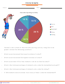 Circle Graphs Favorite Sporting Activity Worksheet Printable pdf