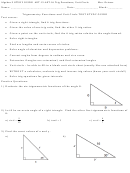 Trigonometry Functions And Unit Circle Worksheet With Answers - Aiit.13-aiit.16 By Mrs. Grieser