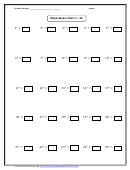 Blank Square Chart 1 - 25 Worksheet With Answers Printable pdf