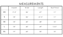 Standard Measurement Chart