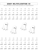 Scary Multiplication Worksheet With Answers