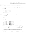 Math Test Worksheet - 2015