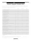 Pediatric Symptom Checklist Template Printable pdf